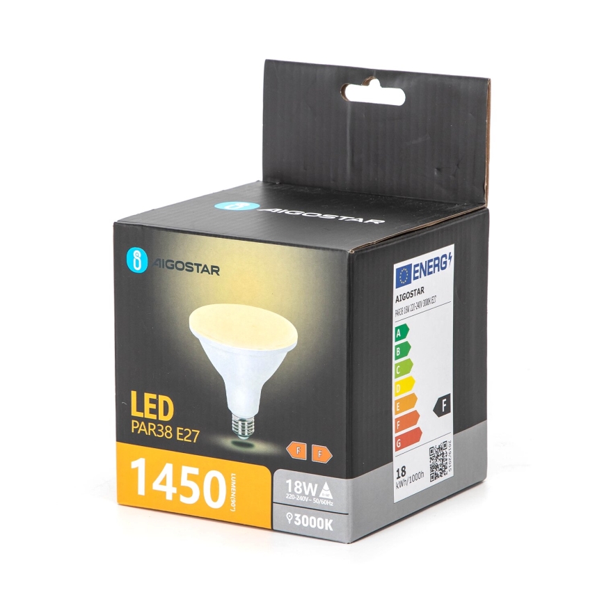 LED elektros lemputė PAR38 E27/18W/230V 3000K - Aigostar