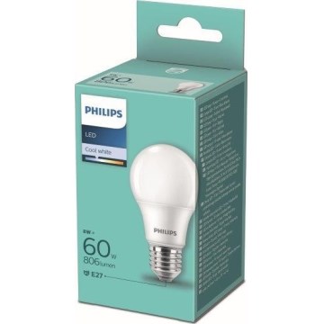 LED elektros lemputė Philips A60 E27/8W/230V 4000K