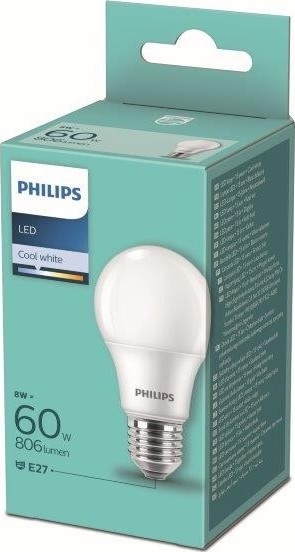 LED elektros lemputė Philips A60 E27/8W/230V 4000K