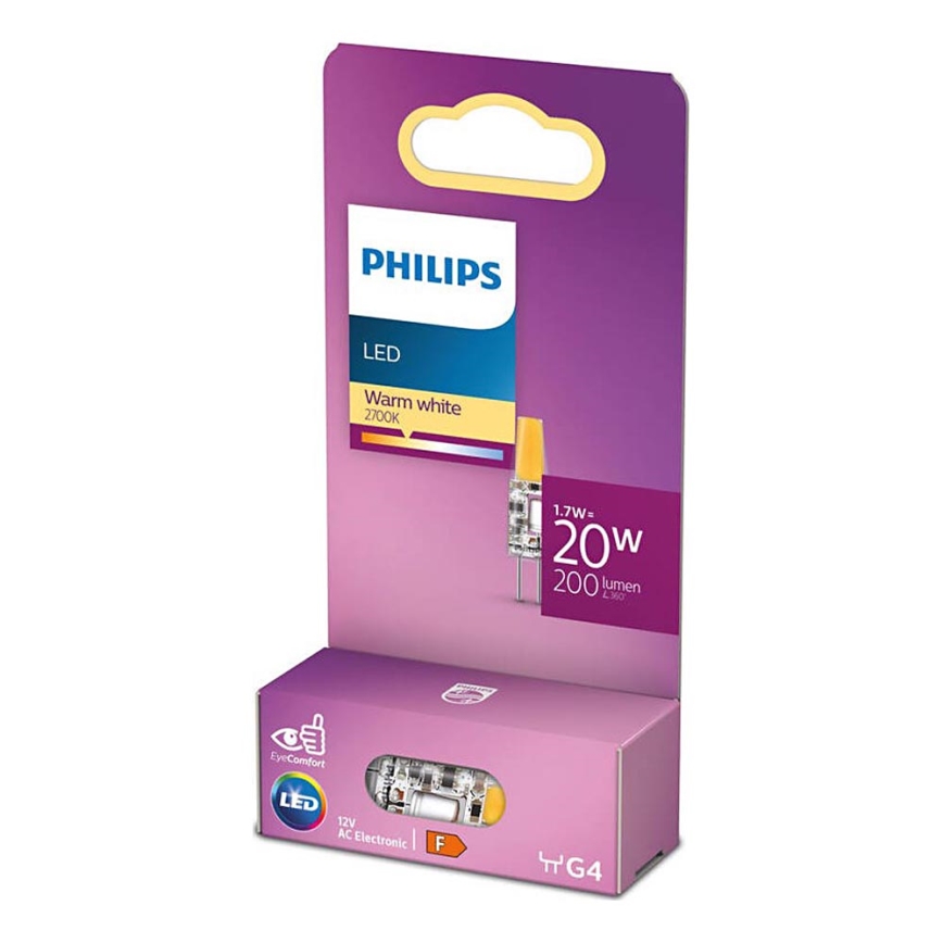 LED elektros lemputė Philips G4/1,7W/12V 2700K