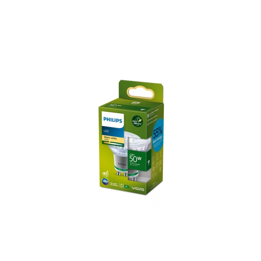 LED elektros lemputė Philips PAR16 GU10/2,1W/230V 2700K