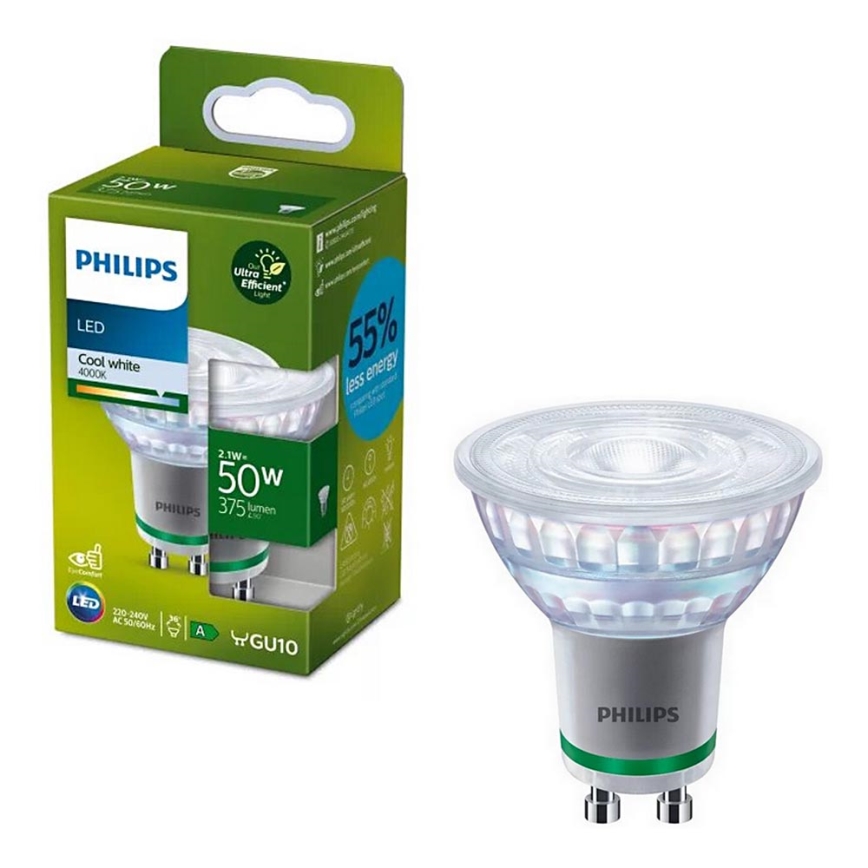 LED elektros lemputė Philips PAR16 GU10/2,1W/230V 4000K