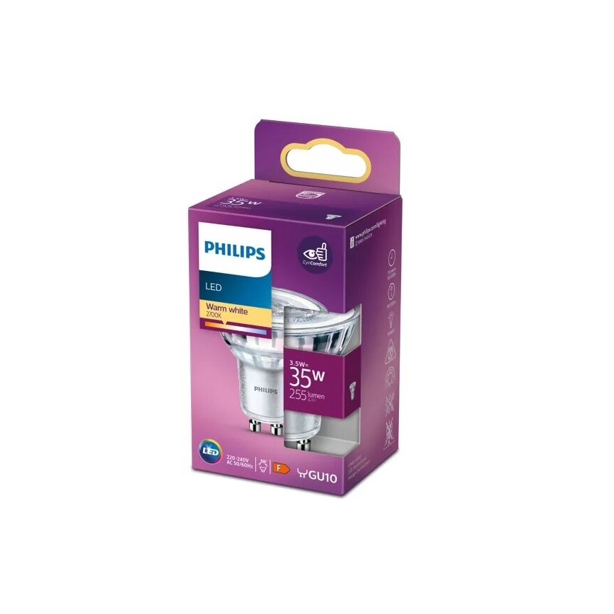 LED elektros lemputė Philips PAR16 GU10/3,5W/230V 2700K