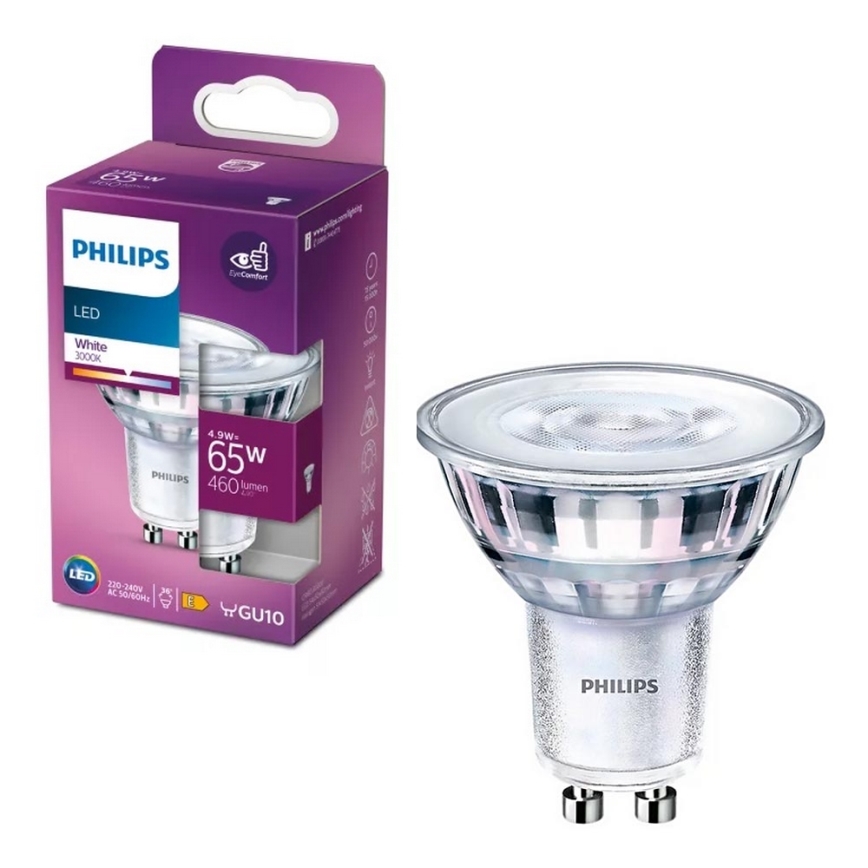 LED elektros lemputė Philips PAR16 GU10/4,9W/230V 3000K