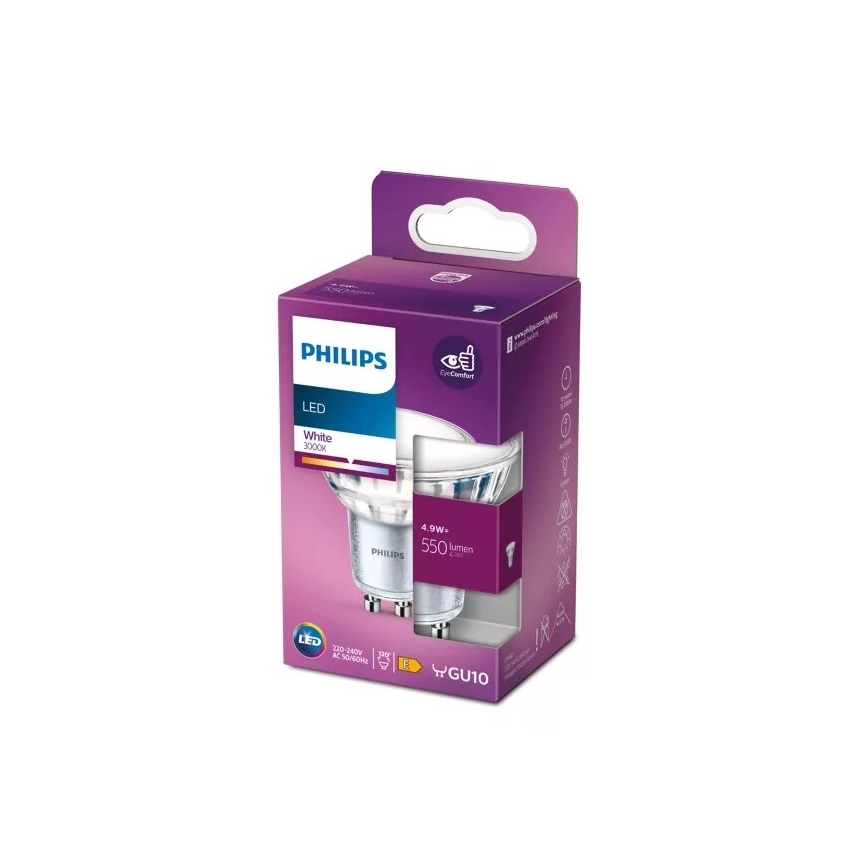 LED elektros lemputė Philips PAR16 GU10/4,9W/230V 3000K