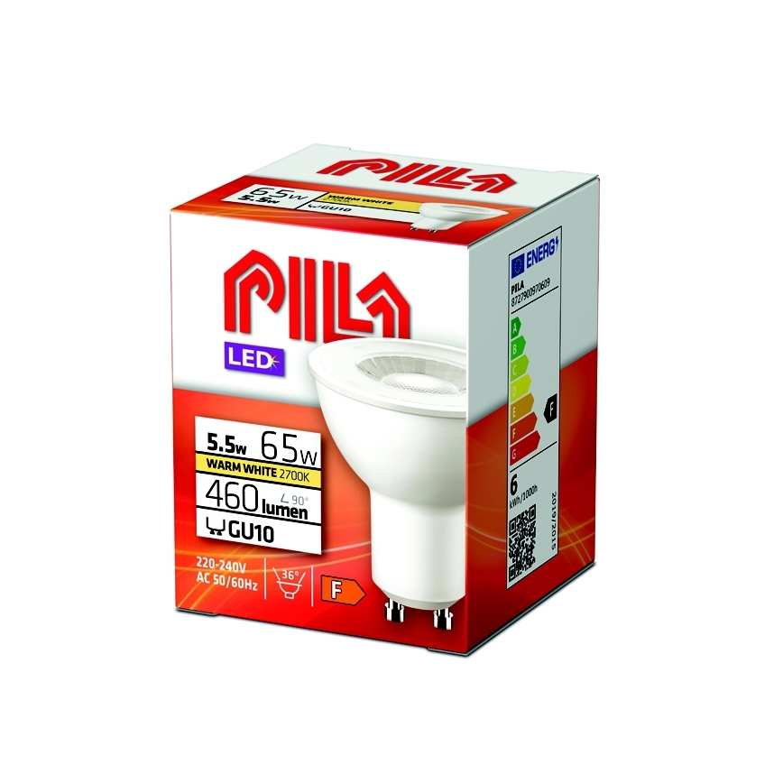LED elektros lemputė Philips Pila PAR16 GU10/5,5W/230V 2700K