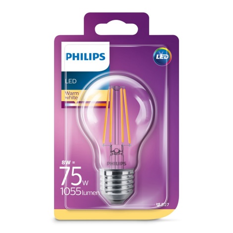 LED elektros lemputė Philips VINTAGE E27/8W/230V 2700K