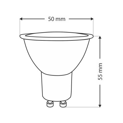 LED elektros lemputė Qtec GU10/8W/230V 2700K