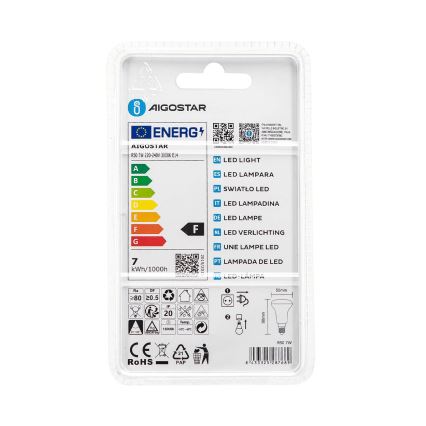 LED elektros lemputė R50 E14/7W/230V 3000K - Aigostar