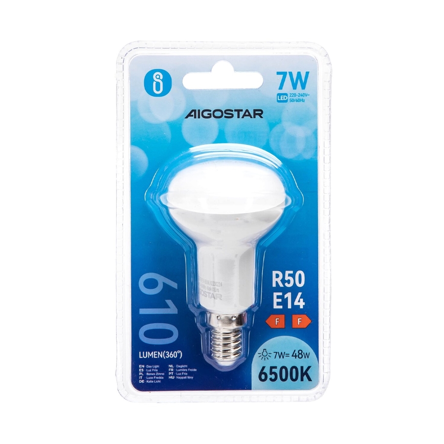 LED elektros lemputė R50 E14/7W/230V 6500K - Aigostar