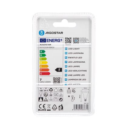 LED elektros lemputė R50 E14/7W/230V 6500K - Aigostar