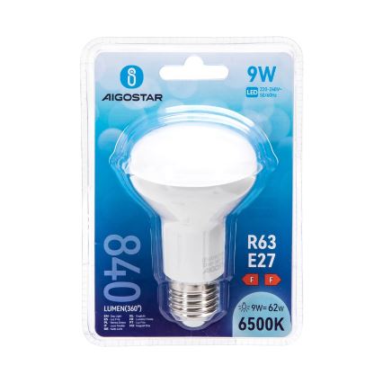 LED elektros lemputė R63 E27/9W/230V 6500K - Aigostar