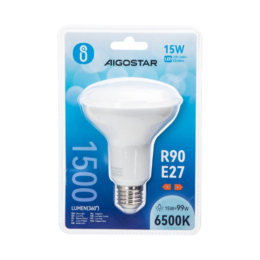 LED elektros lemputė R90 E27/15W/230V 6500K - Aigostar