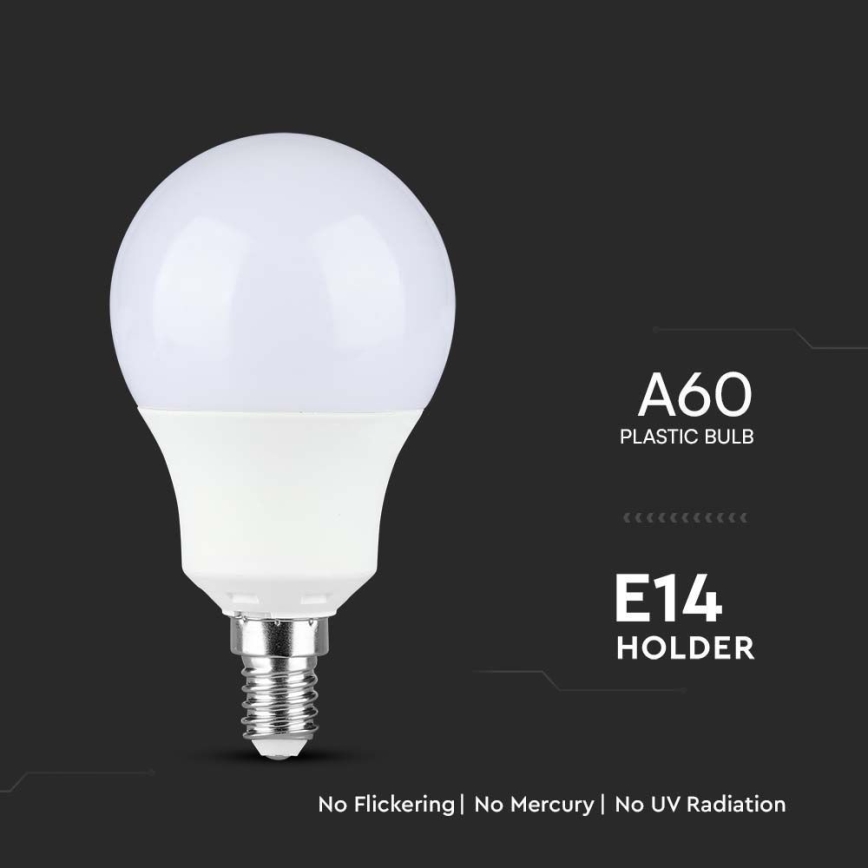 LED elektros lemputė SAMSUNG CHIP A60 E14/8,5W/230V 3000K