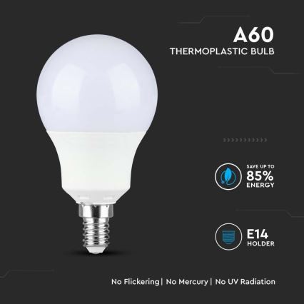 LED elektros lemputė SAMSUNG CHIP A60 E14/8,5W/230V 4000K