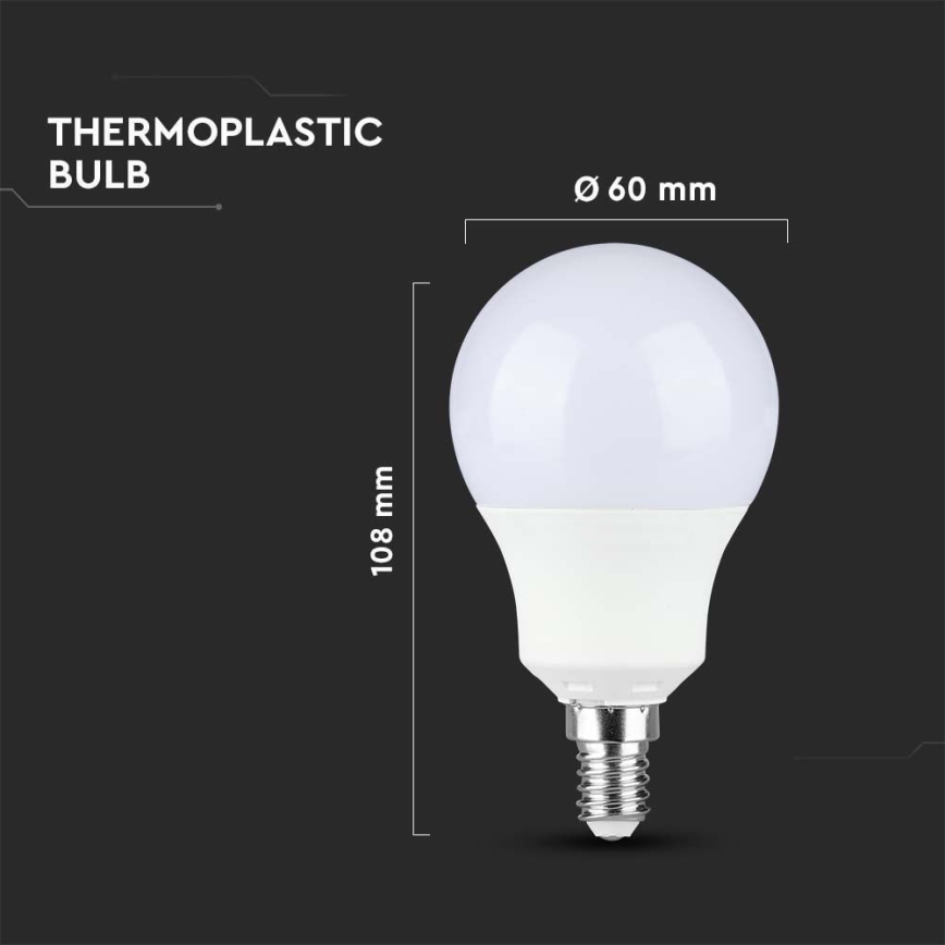 LED elektros lemputė SAMSUNG CHIP A60 E14/8,5W/230V 4000K
