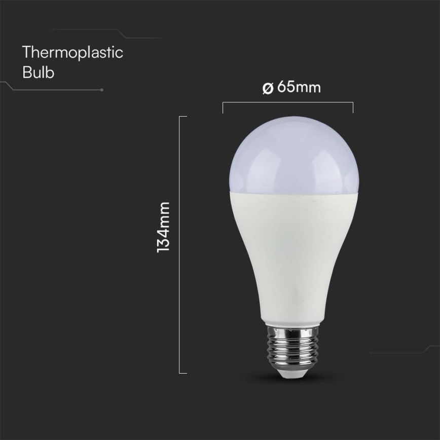 LED elektros lemputė SAMSUNG CHIP A65 E27/17W/230V 3000K