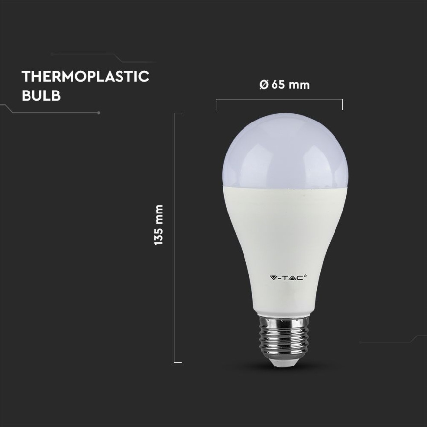 LED elektros lemputė SAMSUNG CHIP A65 E27/8,5W/230V 3000K