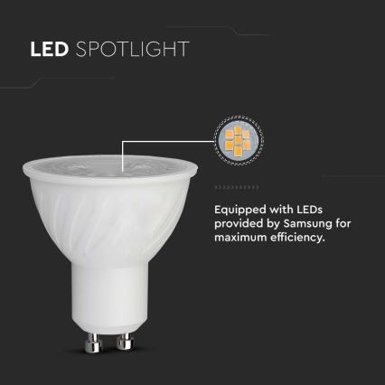 LED elektros lemputė SAMSUNG CHIP GU10/6W/230V 3000K