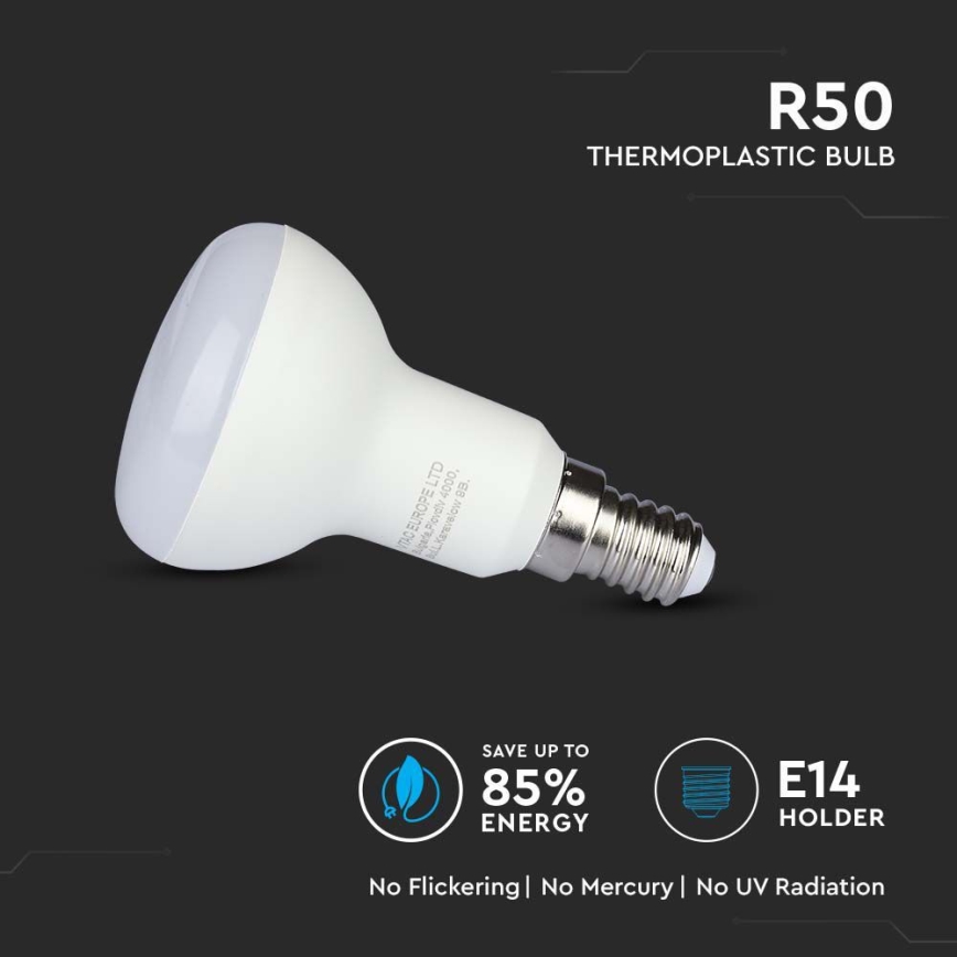 LED elektros lemputė SAMSUNG CHIP R50 E14/4,8W/230V 6500K