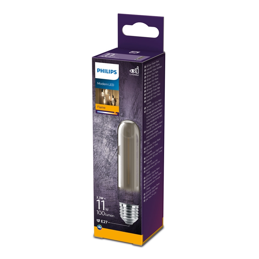 LED Elektros lemputė SMOKY VINTAGE Philips T32 E27/2,3W/230V 1800K