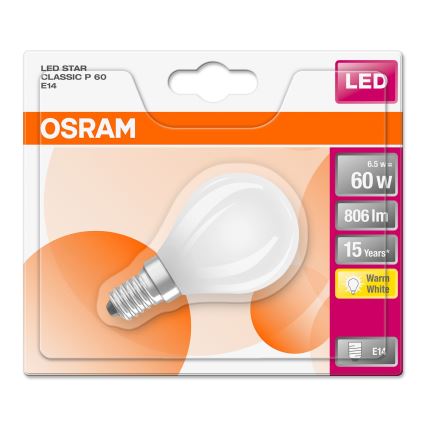 LED elektros lemputė STAR E14/6,5W/230V 2700K - Osram