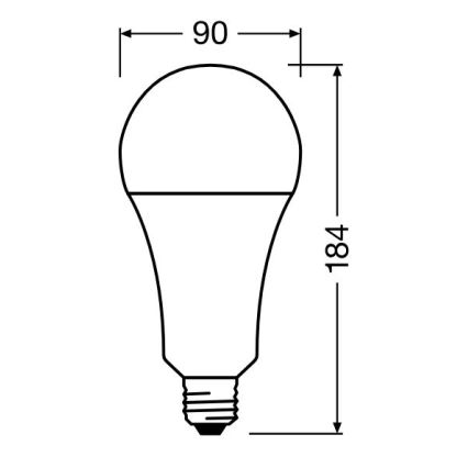 LED elektros lemputė STAR E27/24,9W/230V 2700K - Osram