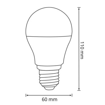 LED elektros lemputė su judesio ir prieblandos jutikliu A60 E27/8W/230V 3000K