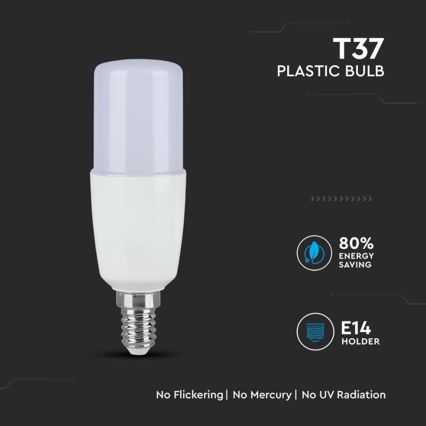 LED elektros lemputė T37 E14/9W/230V 2700K