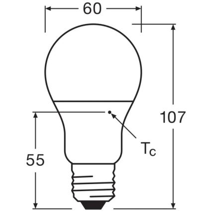 LED elektros lemputė VALUE A60 E27/8W/230V 4000K - Osram