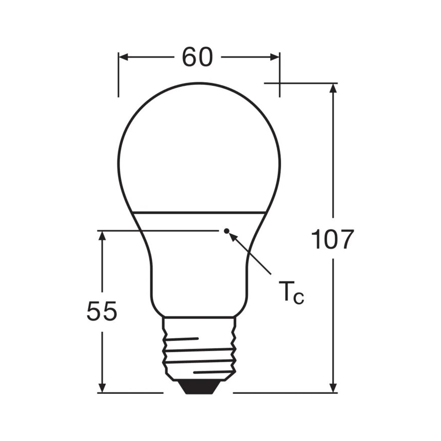 LED elektros lemputė VALUE A60 E27/8W/230V 4000K - Osram