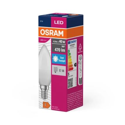 LED elektros lemputė VALUE B40 E14/4,9W/230V 6500K - Osram