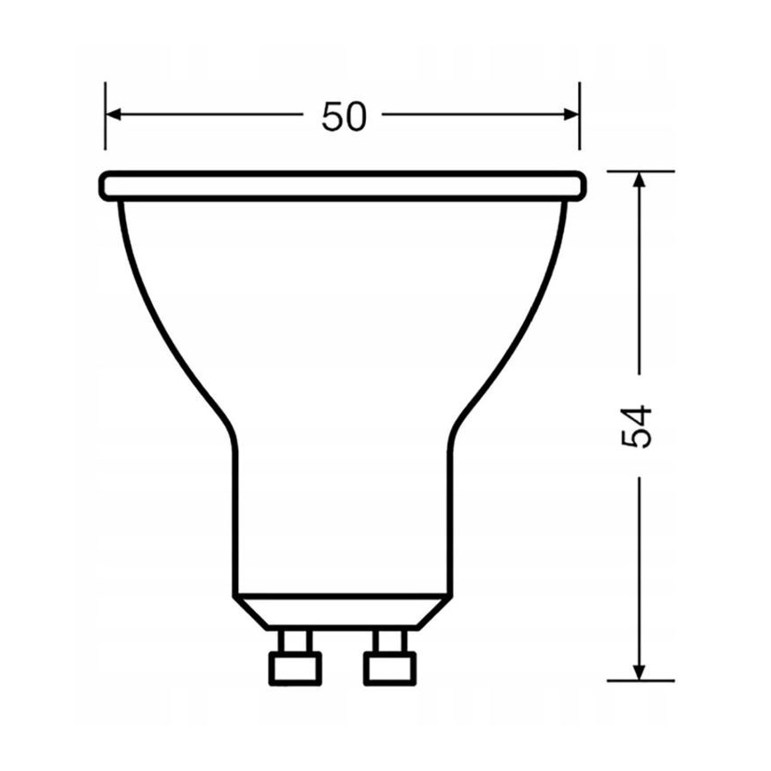 LED elektros lemputė VALUE PAR16 GU10/6,9W/230V 2700K 36° juoda - Ledvance