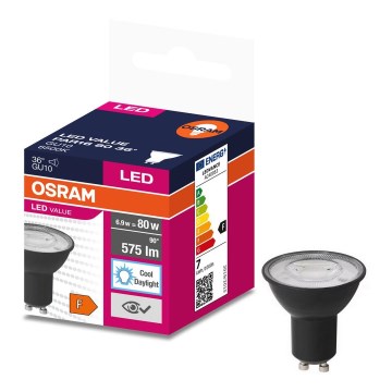 LED elektros lemputė VALUE PAR16 GU10/6,9W/230V 4000K 36° juoda - Ledvance