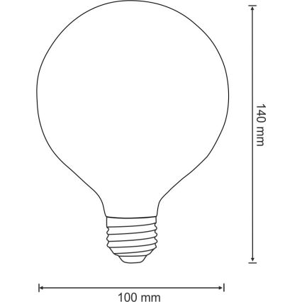 LED elektros lemputė VINTAGE AMBER E27/4W/230V G100