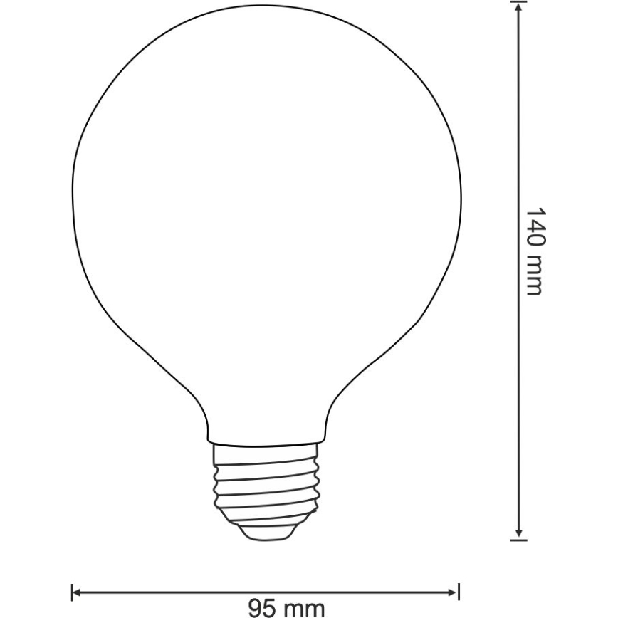 LED elektros lemputė VINTAGE AMBER G95 E27/4W/230V 2700K