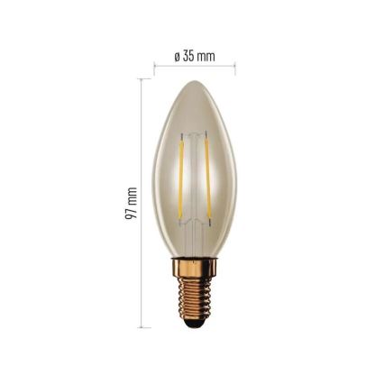 LED elektros lemputė VINTAGE E14/2,5W/230V 2200K