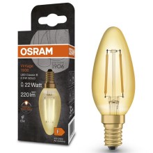 LED elektros lemputė VINTAGE E14/2,5W/230V 2400K - Osram