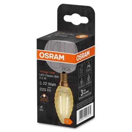 LED elektros lemputė VINTAGE E27/2,5W/230V 2400K - Osram