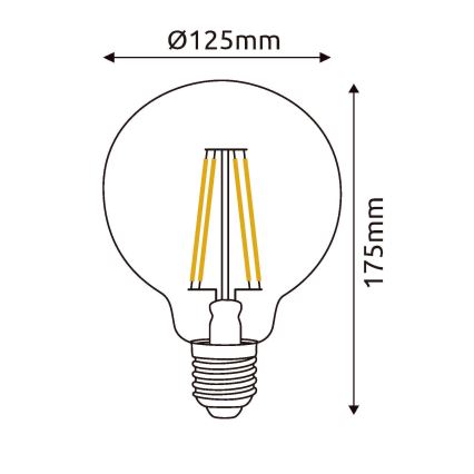 LED elektros lemputė E27/7W/230V 4000K - Globo