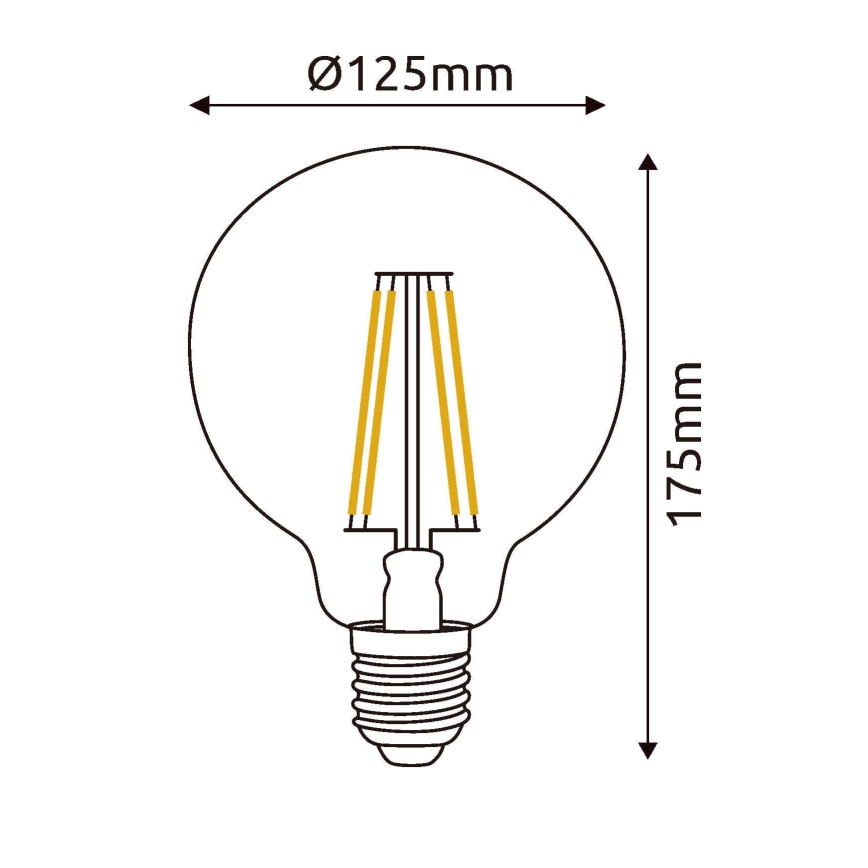 LED elektros lemputė E27/7W/230V 4000K - Globo