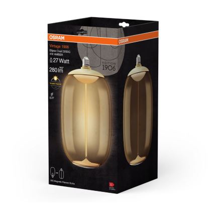 LED elektros lemputė VINTAGE FILAMENT E27/4W/230V 2700K - Osram