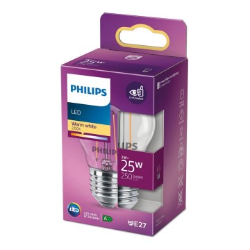 LED Elektros lemputė VINTAGE Philips P45 E27/2W/230V 2700K