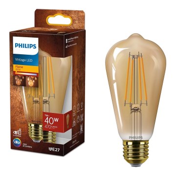 LED elektros lemputė VINTAGE Philips ST64 E27/7W/230V 1800K