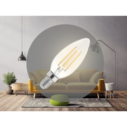 LED filamentinė lemputė C37 E14/6W/230V 3000K