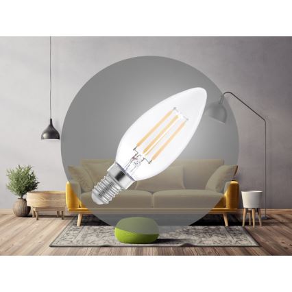 LED filamentinė lemputė C37 E14/6W/230V 4000K