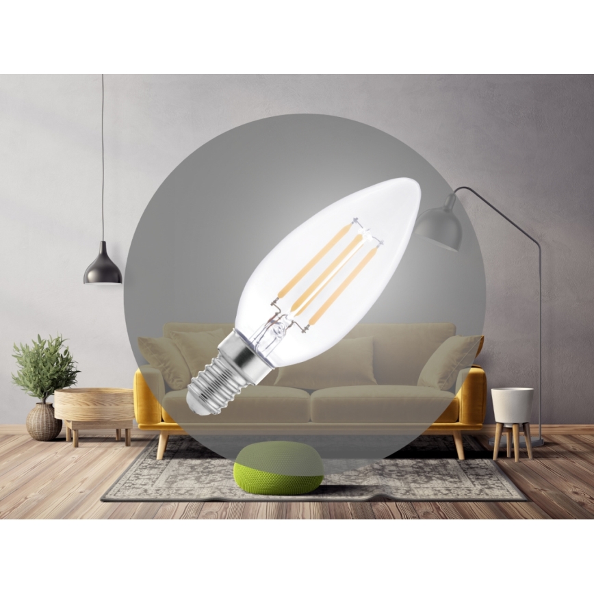 LED filamentinė lemputė C37 E14/6W/230V 4000K