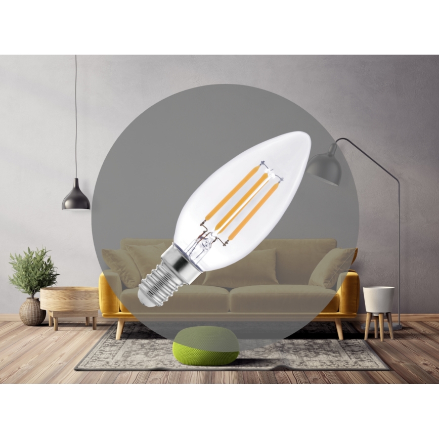 LED filamentinė lemputė C37 E14/6W/230V 4000K