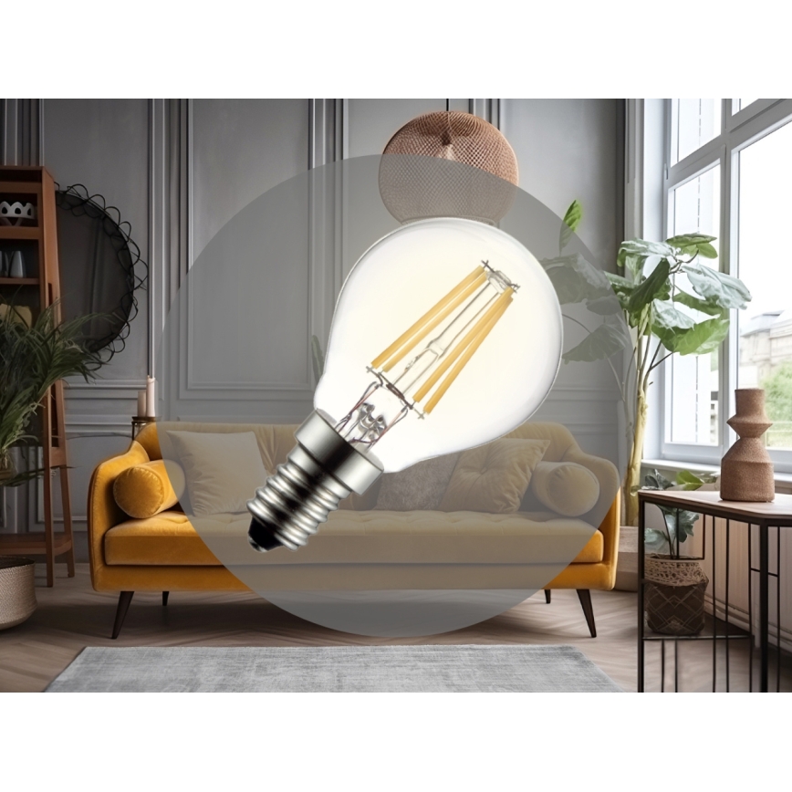 LED filamentinė lemputė G45 E14/6W/230V 3000K