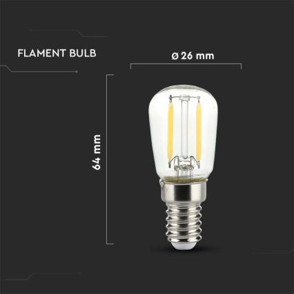 LED filamentinė lemputė ST26 E14/2W/230V 4000K